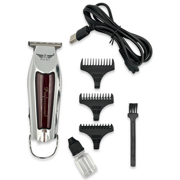 P-9220 T-Outliner Trimmer – 0.2mm Precision Cordless Hair Clipper for Beard & Lineups, 2-Speed, Lithium Battery, Stainless Steel Blade, Worldwide Voltage